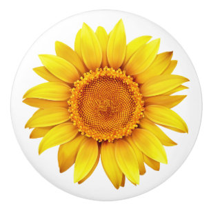 Bouton De Porte En Céramique Conception de tournesol