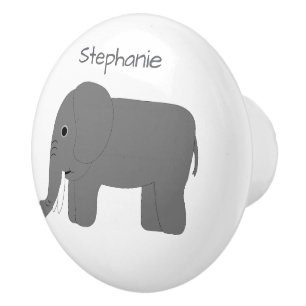 Bouton De Porte En Céramique Conception d'éléphant Personnalisée