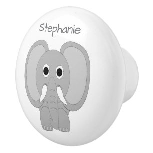 Bouton De Porte En Céramique Conception d'éléphant personnalisée