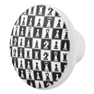 Bouton De Porte En Céramique Conception des pièces d'échecs