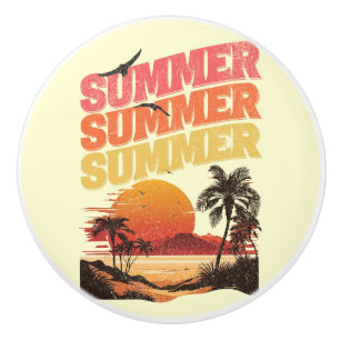 Bouton De Porte En Céramique Conception du texte d'été