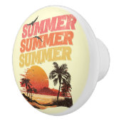 Bouton De Porte En Céramique Conception du texte d'été (Droite)