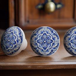 Bouton De Porte En Céramique Conception en céramique à motifs de Lisbonne Saphi