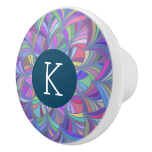 Bouton De Porte En Céramique Conception géométrique Abstraite colorée