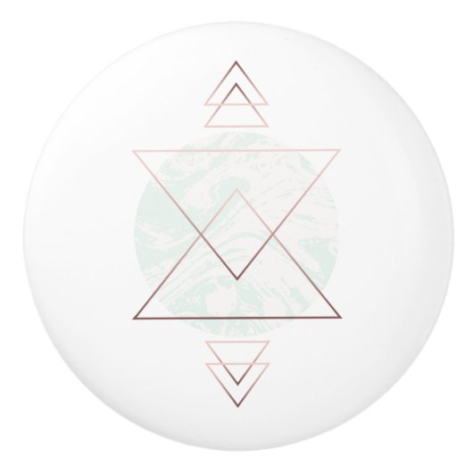 Bouton De Porte En Céramique Conception géométrique d'art abstrait (Devant)