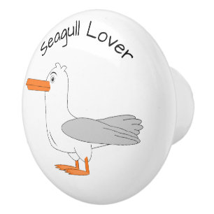 Bouton De Porte En Céramique Conception Mouette Personnalisée