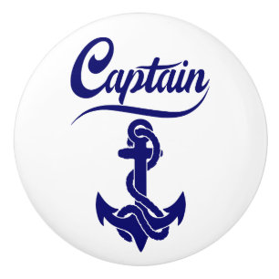 Bouton De Porte En Céramique Conception nautique d'ancre de voilier capitaine