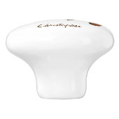 Bouton De Porte En Céramique Conception personnalisée de teckel (Côté)