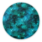 Bouton De Porte En Céramique Conception Turquoise de la série Galaxy 6  (Devant)