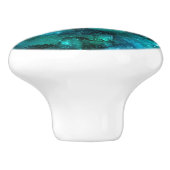 Bouton De Porte En Céramique Conception Turquoise de la série Galaxy 6  (Côté)