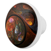 Bouton De Porte En Céramique Connexion fluide Art Abstrait (Droite)