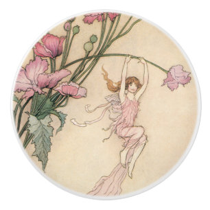 Bouton De Porte En Céramique Contes De Fées vintages, Trois Esprits Pleins De J