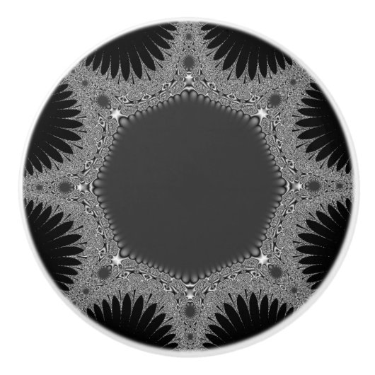 Bouton De Porte En Céramique Cool Fractal Fronds Knob (Devant)