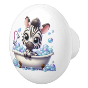 Bouton De Porte En Céramique Cool unisex enfants zèbre salle de bain