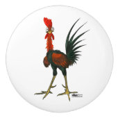 Bouton De Porte En Céramique Coq fou (Devant)