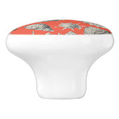 Bouton De Porte En Céramique Coquillages Plage Nautique Coques Blanches (Côté)