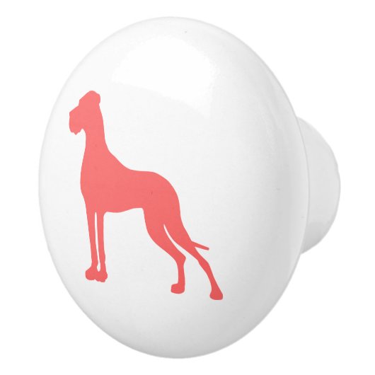 Bouton De Porte En Céramique Corail Great Dane (Droite)