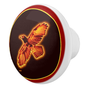 Bouton De Porte En Céramique Corbeau