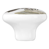 Bouton De Porte En Céramique Corbeau (Côté)