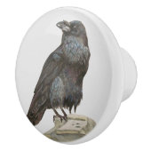Bouton De Porte En Céramique Corbeau (Droite)