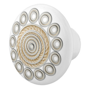 Bouton De Porte En Céramique Corde à nœuds Circulaire