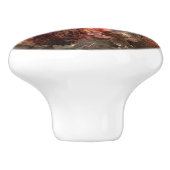 Bouton De Porte En Céramique Couches de cristaux avec teinte rustique (Côté)