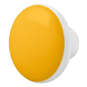 Bouton De Porte En Céramique Couleur uni jaune impériale