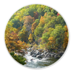 Bouton De Porte En Céramique Couleurs d'automne au parc d'État d'Ohiopyle