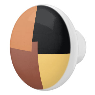 Bouton De Porte En Céramique Couleurs modernes rétro Géométrique #35