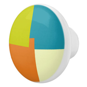 Bouton De Porte En Céramique Couleurs modernes rétro géométriques #40