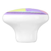 Bouton De Porte En Céramique Couleurs pastel & coeurs violets battre (Côté)