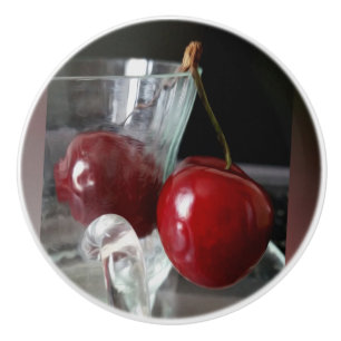 Bouton De Porte En Céramique Coupe de cerises