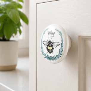 Bouton De Porte En Céramique Couronne Bee Wreath Ceramic Knob