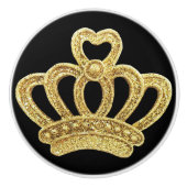 Bouton De Porte En Céramique Couronne d'or (Devant)