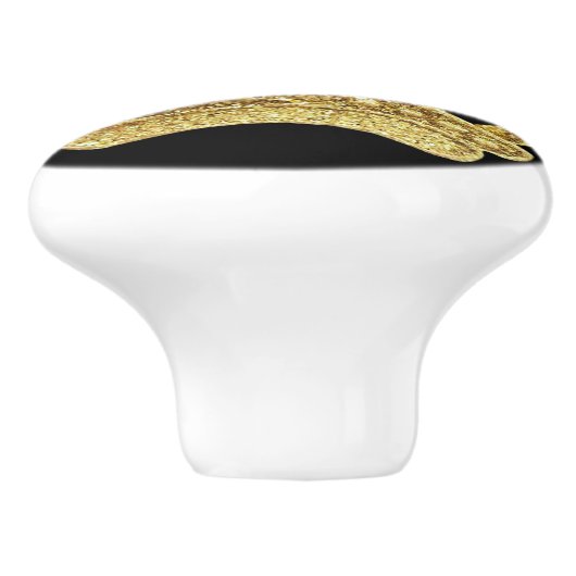 Bouton De Porte En Céramique Couronne d'or (Côté)