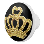 Bouton De Porte En Céramique Couronne d'or (Droite)