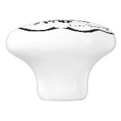 Bouton De Porte En Céramique Couture du ruban (Côté)