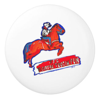 Bouton De Porte En Céramique Cowboy Rootin Tootin