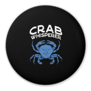 Bouton De Porte En Céramique Crabe Bleu - Chuchoteur de Crabe