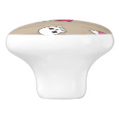 Bouton De Porte En Céramique Crânes (Côté)