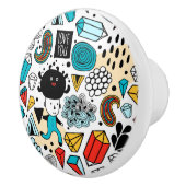 Bouton De Porte En Céramique Crazy head (Droite)