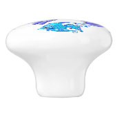 Bouton De Porte En Céramique Créature de la fée mauve de sirène (Côté)