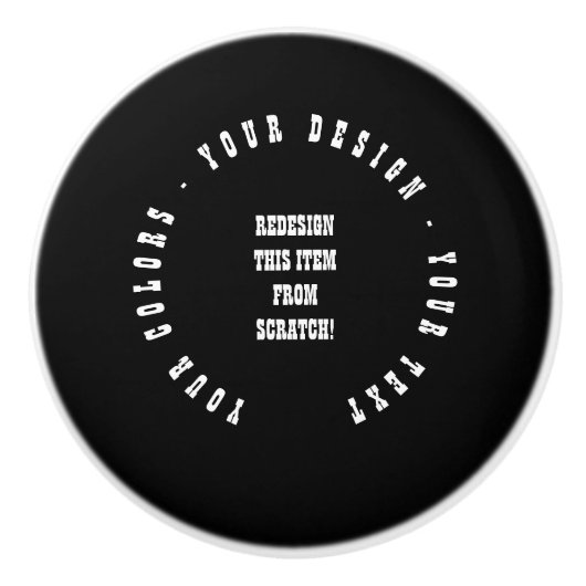 Bouton De Porte En Céramique Créez votre propre (Devant)