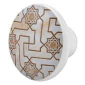 Bouton De Porte En Céramique Crème arabesque (Droite)