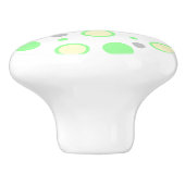 Bouton De Porte En Céramique Crème géométrique Mint Jaune (Côté)