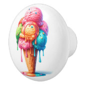 Bouton De Porte En Céramique Crème glacée attrayante (Droite)