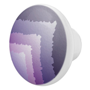 Bouton De Porte En Céramique cristaux violets