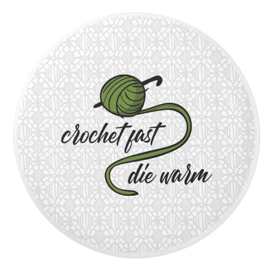 Bouton De Porte En Céramique Crochet Vert Olive Fast, Die Chaud (Devant)