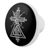 Bouton De Porte En Céramique Croix freemasonique (Droite)