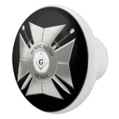 Bouton De Porte En Céramique Croix maçonnique (Droite)